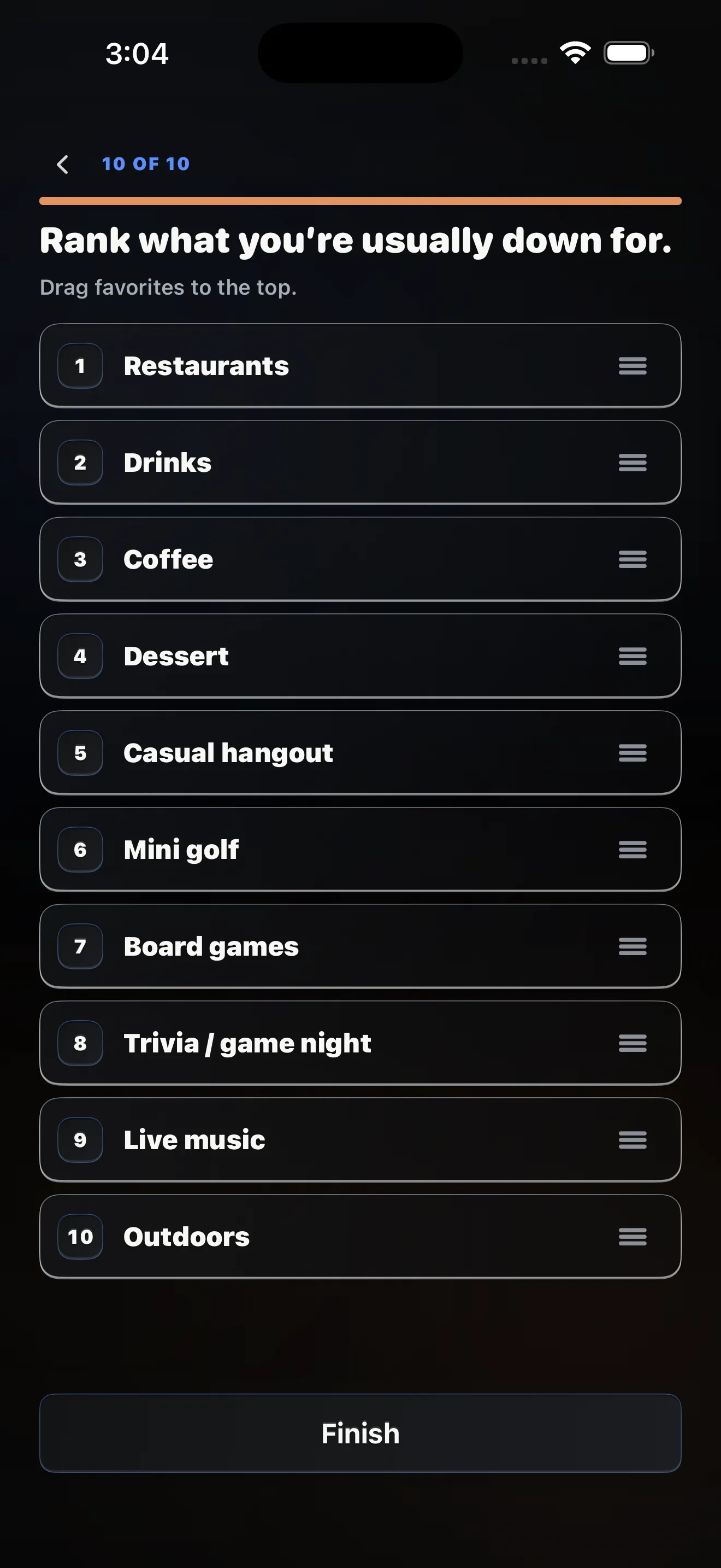 DublTrubl app screen with shared activities for couples